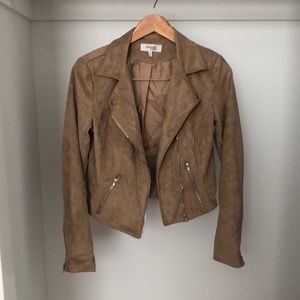 Tan faux suede jacket